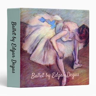 Seated Dancer by Edgar Degas, Vintage Ballet Art 3 Ring Binder