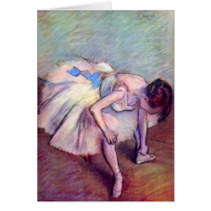 Seated Dancer by Edgar Degas, Vintage Ballet Art Cards