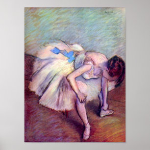 Seated Dancer by Edgar Degas, Vintage Ballet Art Poster