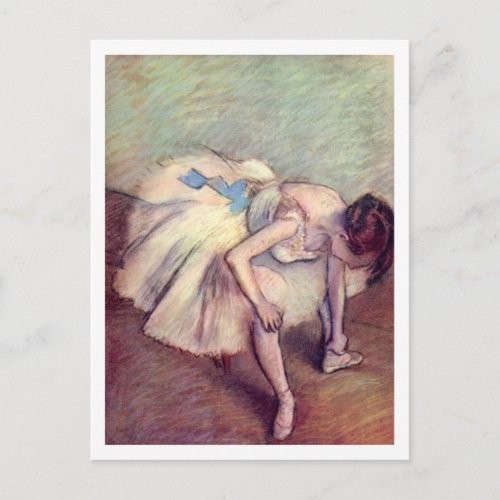 Seated Dancer Pastel Edgar Degas Postcard