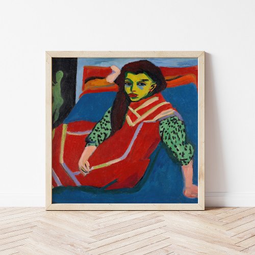 Seated Girl  Ernst Ludwig Kirchner Poster