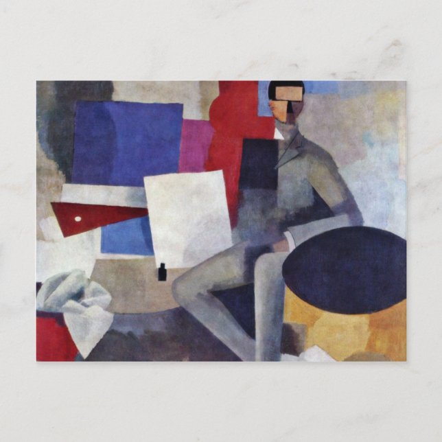 Seated Man By La Fresnaye Roger-Noã«L-François De Postcard (Front)