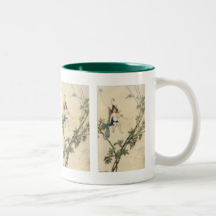 Seated on a Spider's Thread Two-Tone Coffee Mug
