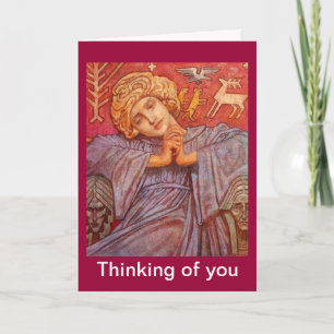 Seated pensive Angel Card