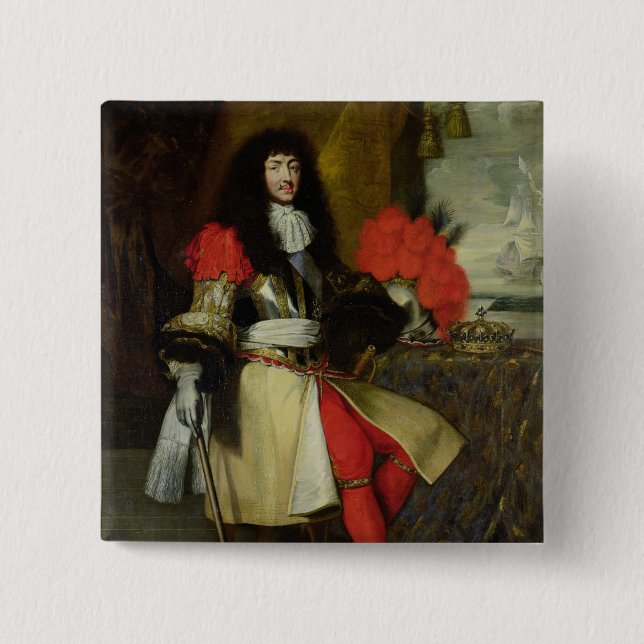 Seated Portrait of Louis XIV  after 1670 Button (Front)