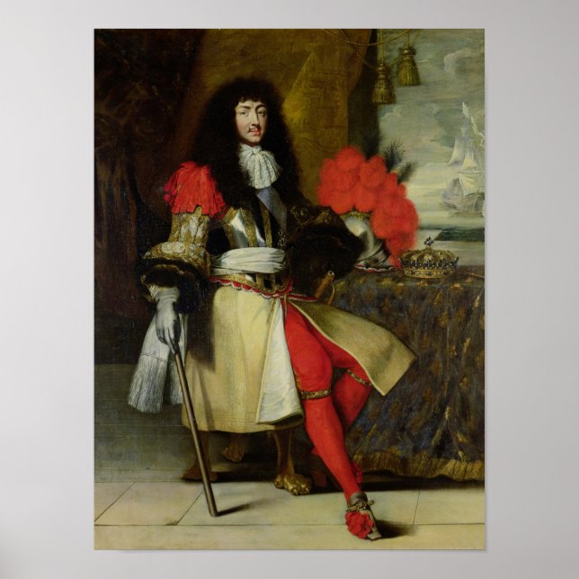 Seated Portrait of Louis XIV  after 1670 Poster (Front)