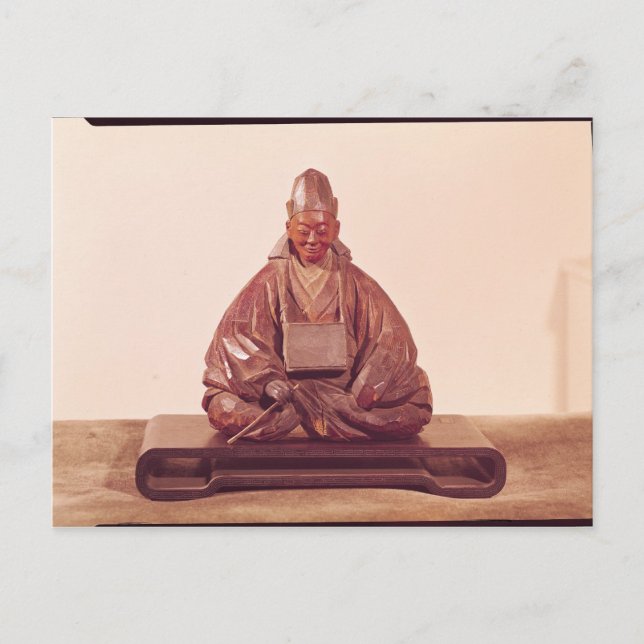 Seated statue of Basho  Edo Period Postcard (Front)