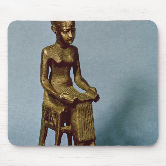 Seated statue of Imhotep  holding an open Mouse Pad (Front)