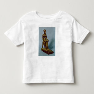 Seated statue of Imhotep  holding an open Toddler T-shirt