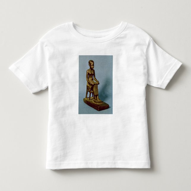 Seated statue of Imhotep  holding an open Toddler T-shirt (Front)
