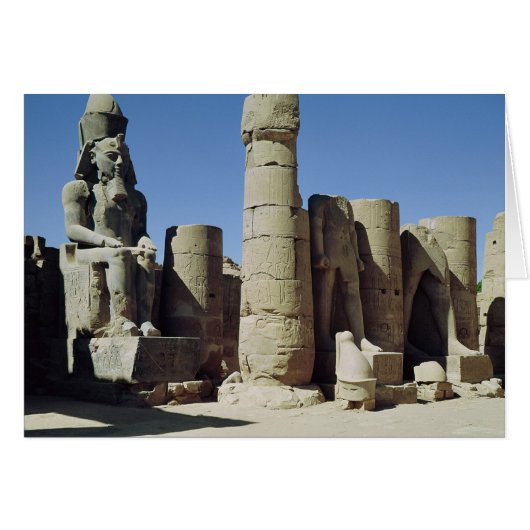 Seated statue of Ramesses II Cards (Front Horizontal)