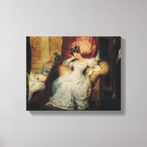 Seated young women 1827 canvas print