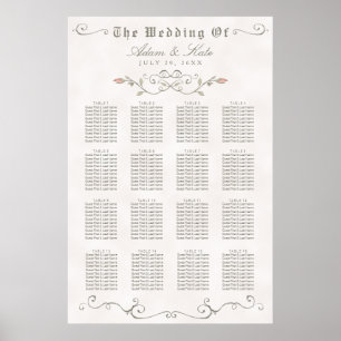 SEATING CHART 121-160 Elegant Beauty Wedding