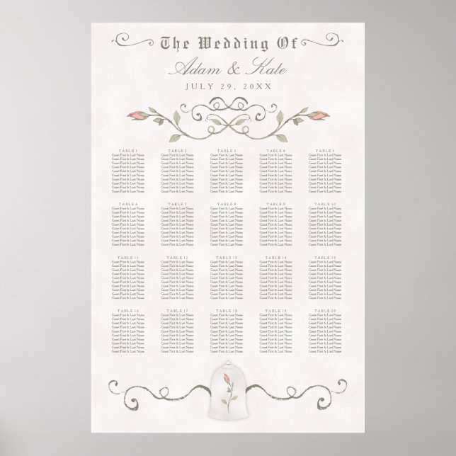 SEATING CHART 151-200 | Elegant Beauty Wedding (Front)