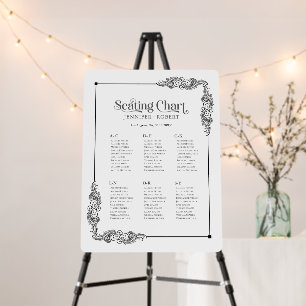 Seating Chart 25th Wedding Anniversary Foam Board