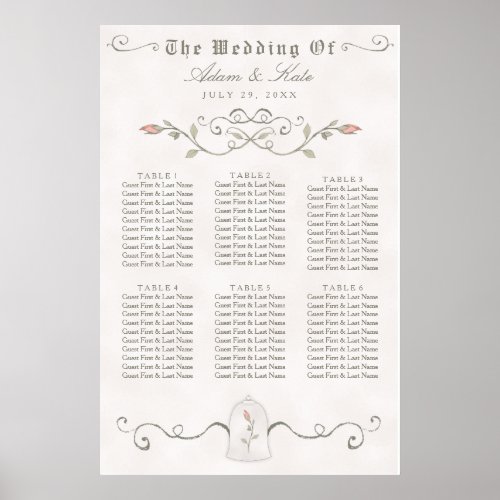 SEATING CHART 31 _ 60  Elegant Beauty Wedding