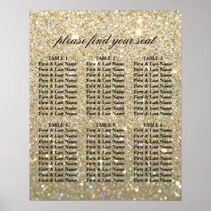 Seating Chart - Gold Glit Fab