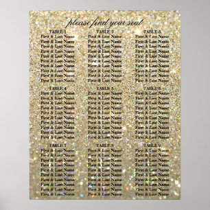 Seating Chart - Gold Glit Fab