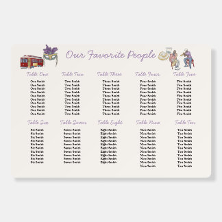 Seating chart New Orleans  Foam Board