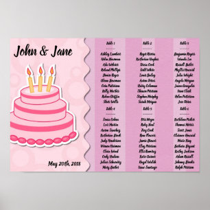 Seating Chart Poster - Cake Design