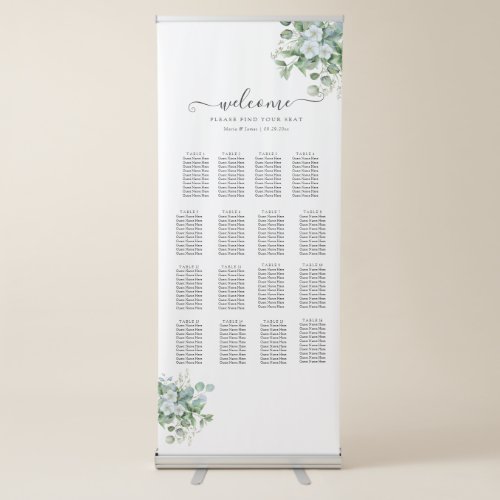 Seating chart  retractable banner