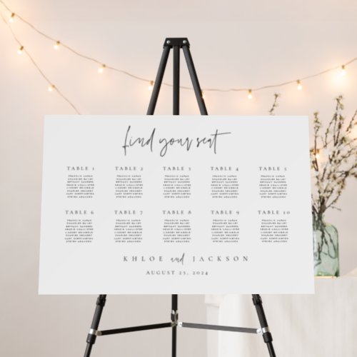 Seating Chart Sign Wedding Escort Table Assign