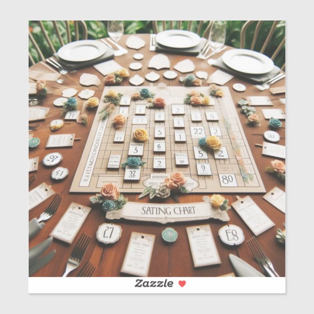 Seating chart stickers for assigning tables at the (Sheet)