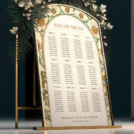 Seating Chart Vintage Wedding Art Nouveau Foam Boa Foam Board