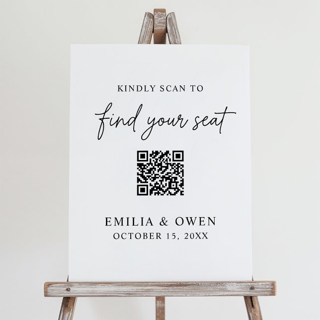 Seating Chart With A Qr Code Foam Board (Creator Uploaded)