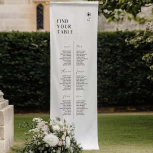  Seating Chart with Adjustable Minimalist Vintage  Banner