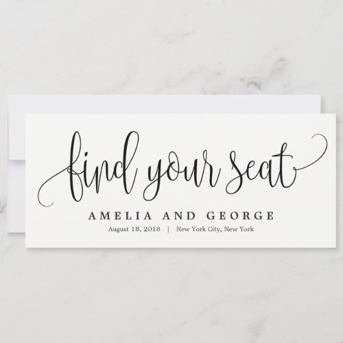 Seating Plan Title Card _ Lovely Calligraphy
