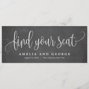 Find your Seat Wedding Seating Chart Title Card