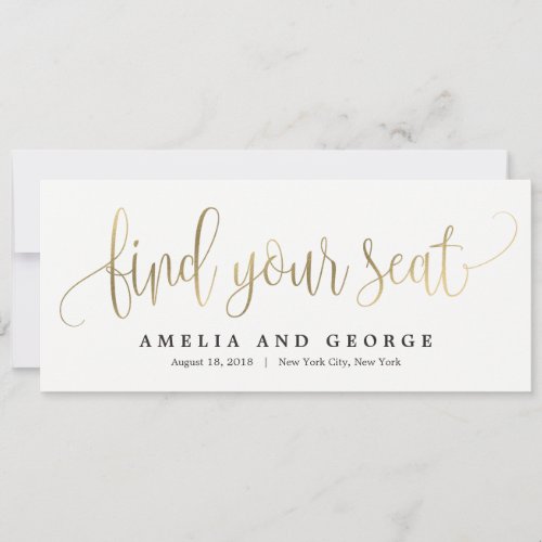 Seating Plan Title Card _ Lovely Calligraphy