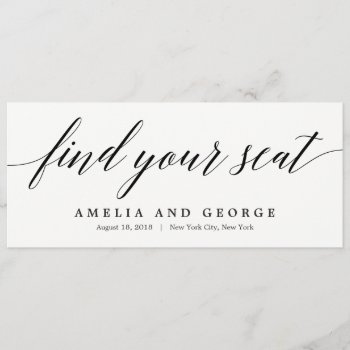 Seating Plan Title Card - Modern Script by berryberrysweet at Zazzle