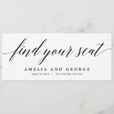 Find your Seat Wedding Seating Chart Title Card