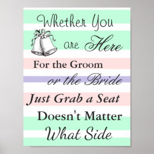 Seating Poster for Wedding, Green, Pink Theme