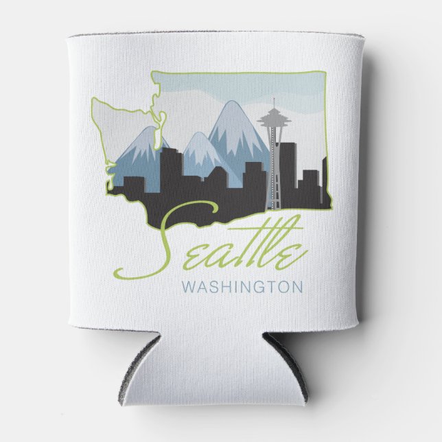 Seatle Washington Can Cooler (Front)