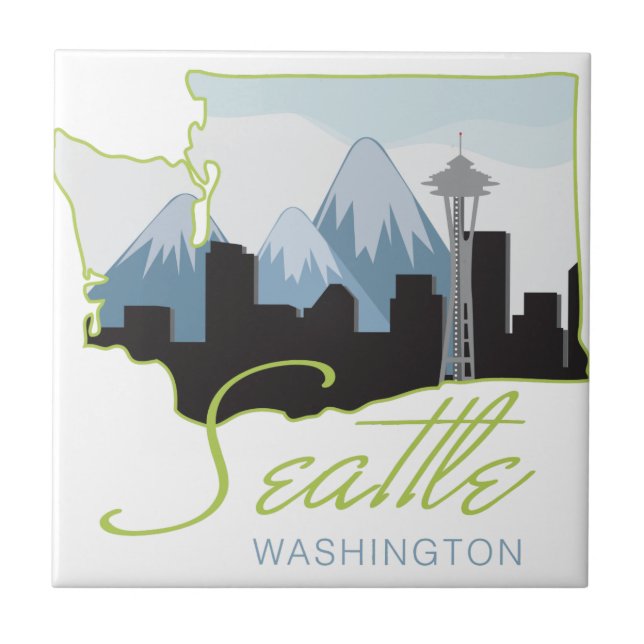 Seatle Washington Ceramic Tile (Front)