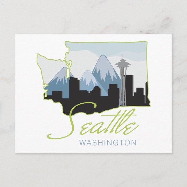 Seatle Washington Postcard (Front)
