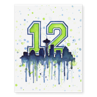 Seattle 12s Painting Temporary Tattoo