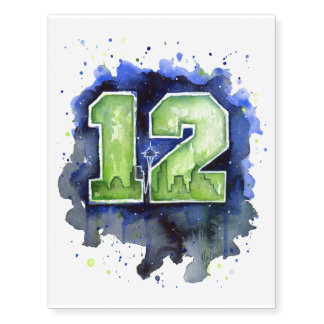 Seattle 12s Temporary Tattoo