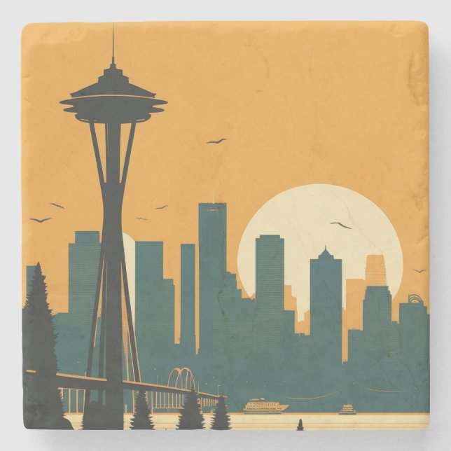 SEATTLE #1 STONE COASTER (Front)