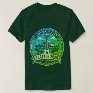 Seattle 2026 World Cup Host City Vintage Football  T-Shirt