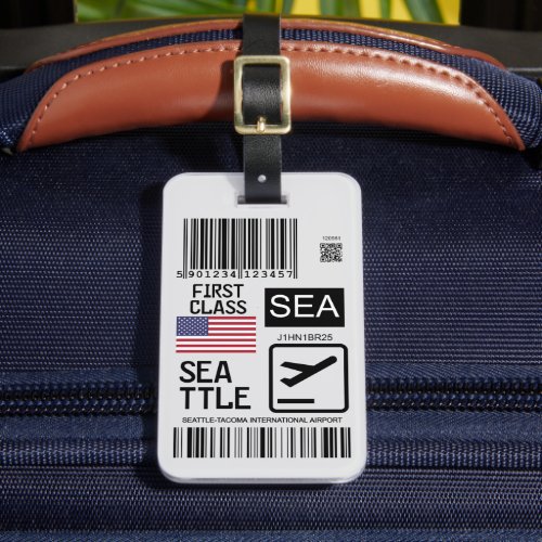 Seattle airport travel tag