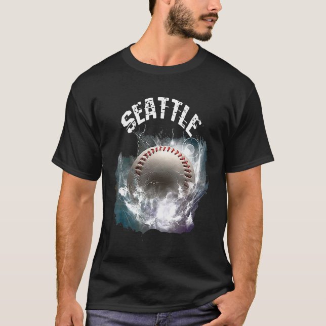 Seattle Baseball Retro T-Shirt (Front)