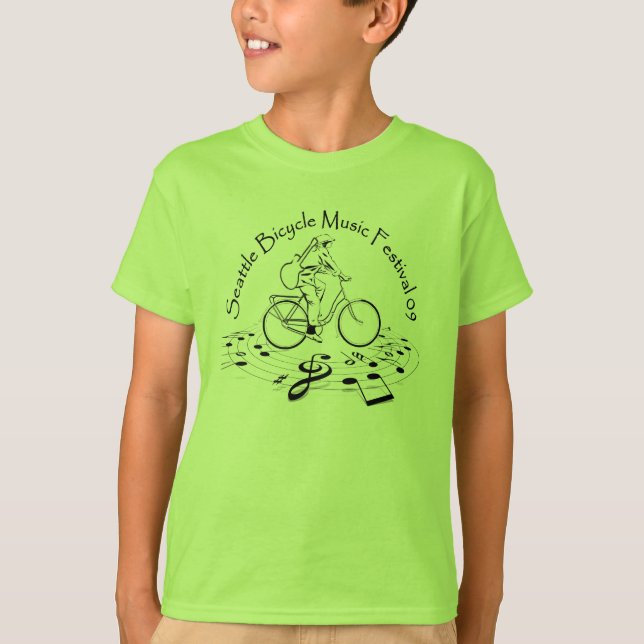 Seattle Bicycle Music Festival Kids T-shirt (Front)