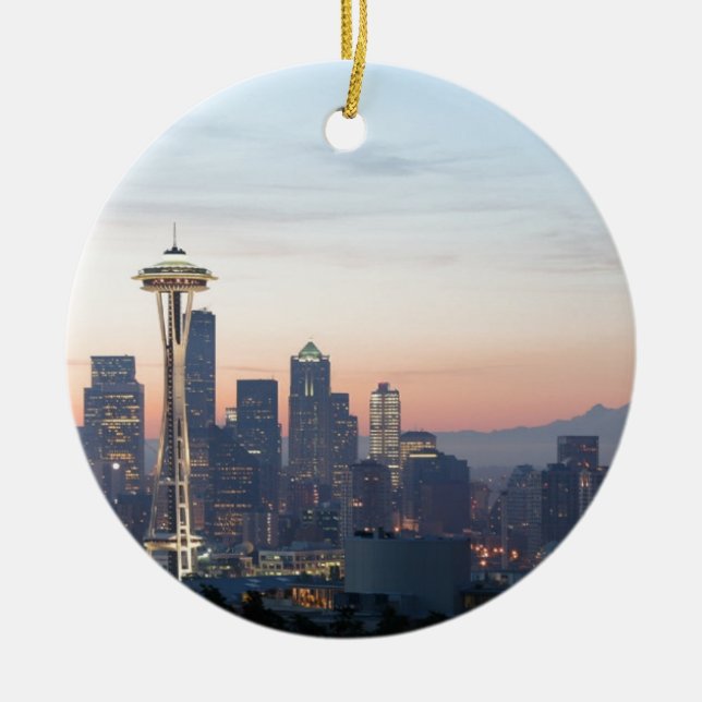 Seattle Ceramic Ornament (Front)