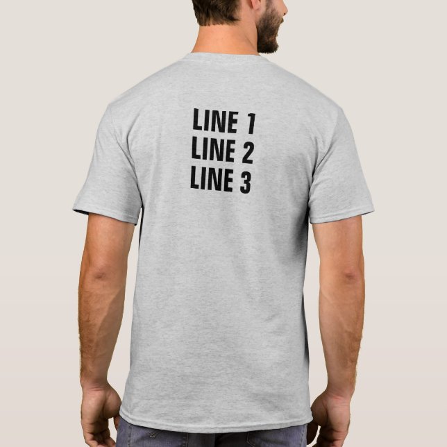 Seattle Chapter - Cust 3 Lines Back Blk T-Shirt (Back)