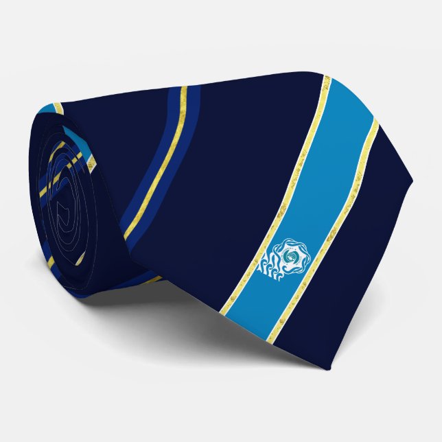 Seattle city flag neck tie (Rolled)