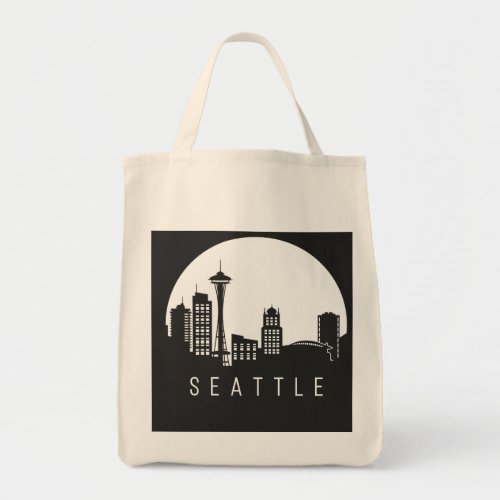 Seattle City Skyline Tote Bag